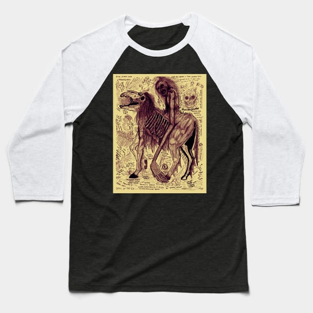 Nuckelavee - Plague Baseball T-Shirt by Ballyraven